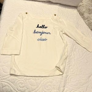 Janie and Jack 3/4 sleeve shirt. Size 5